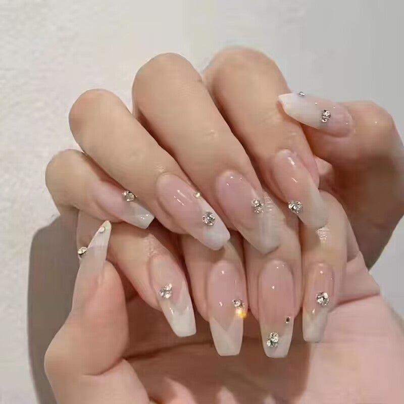 Festliche Nagelkunst Press-Ons Karnz