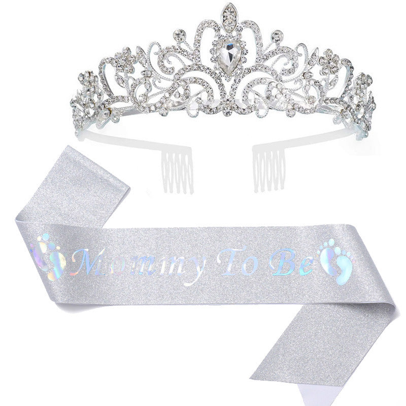 Damen Hochzeits-Tiara mit personalisiertem Band Karnz
