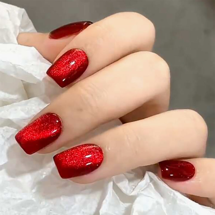 Glitzernde Press-On-Nagelspitzen Set Karnz