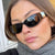 Damen sportliche Sonnenbrille mit breitem Rahmen und UV-Schutz Karnz