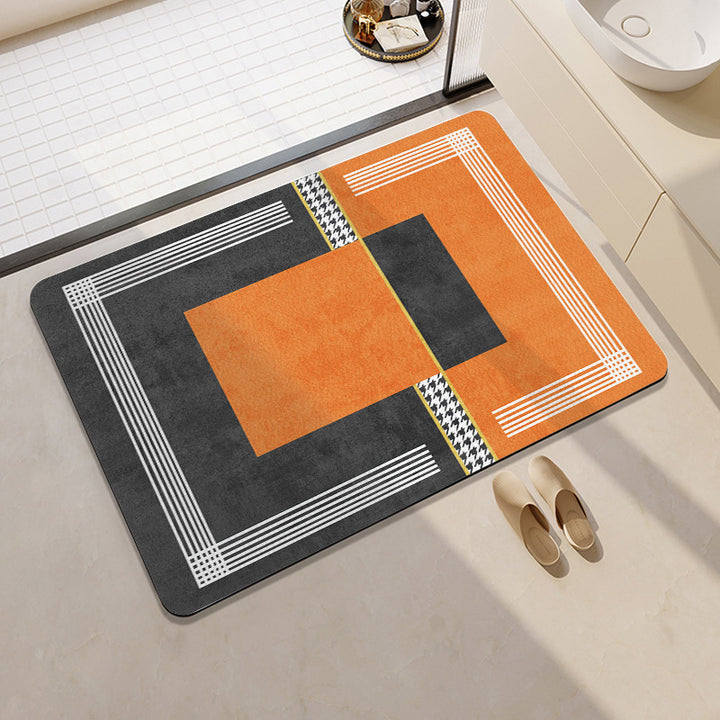 Verspielte Citrus-Badmatte Karnz