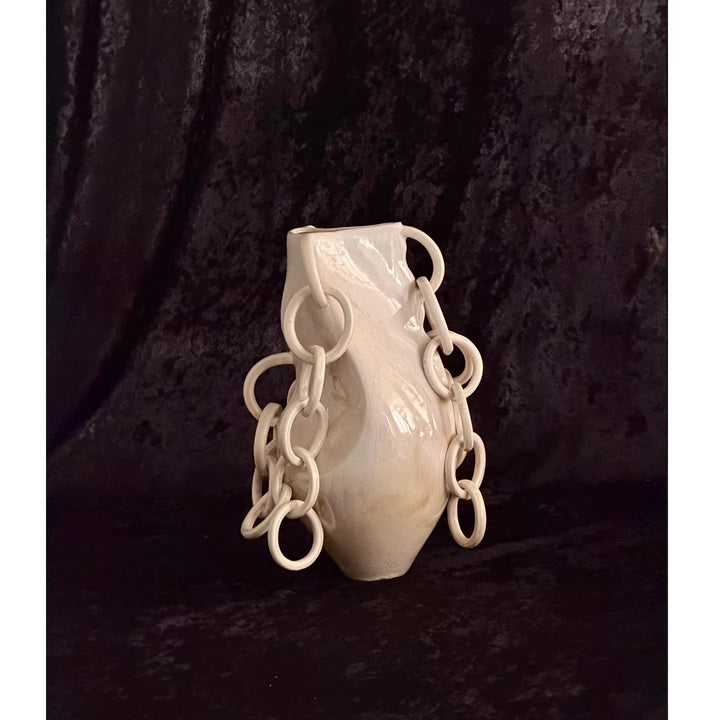 Künstlerische kettengliedige Keramikvase
