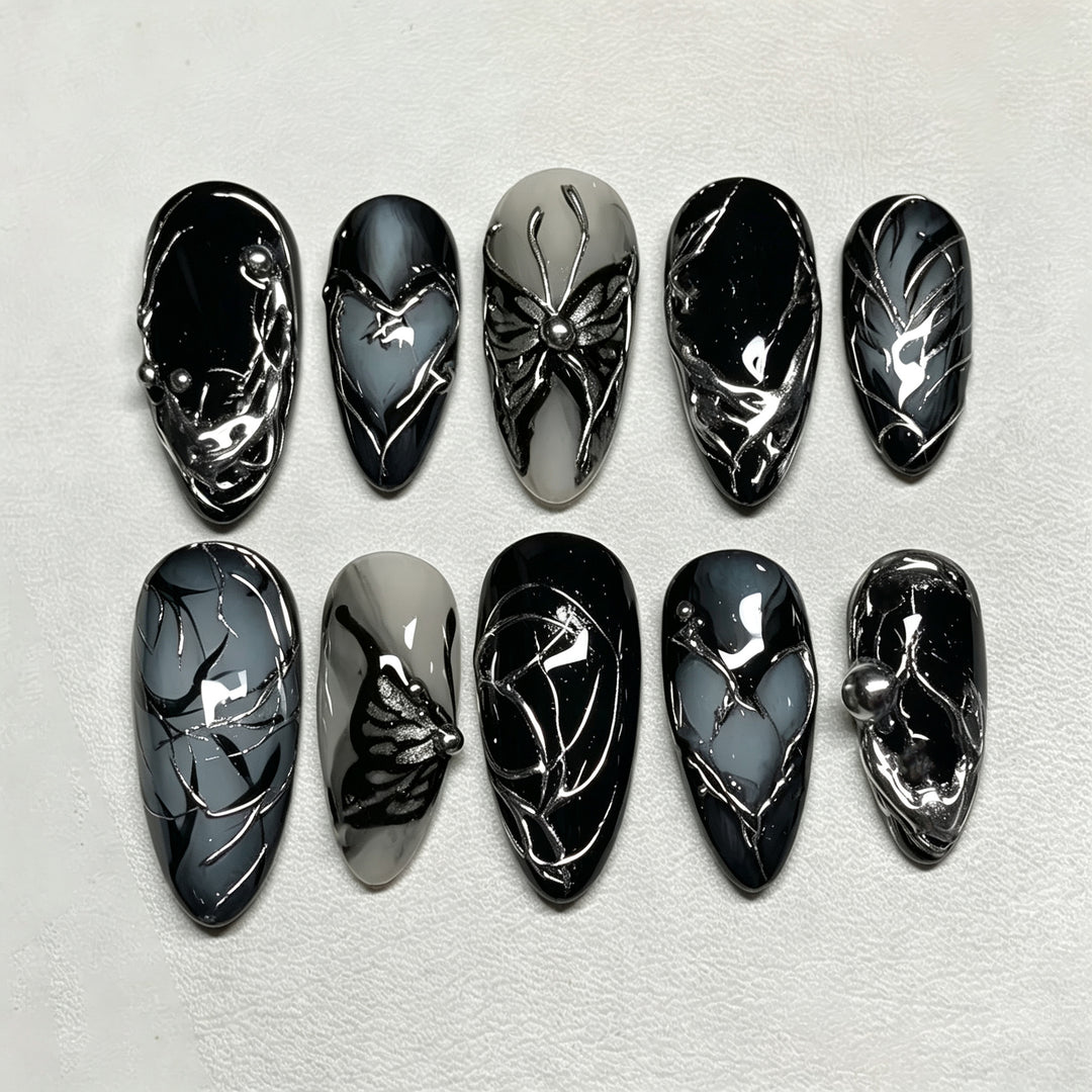 Manuelles Künstlerisches Press-On Nagelset
