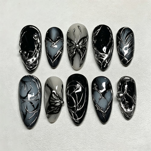 Manuelles Künstlerisches Press-On Nagelset