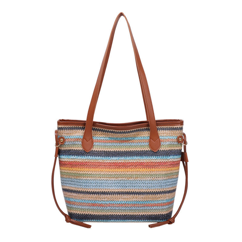 WoStylish Gewebte Strandtasche Karnz
