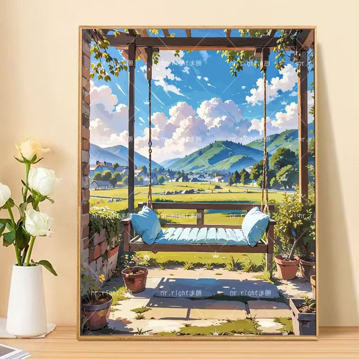 Szenische Landschaft Kunstdruck Karnz