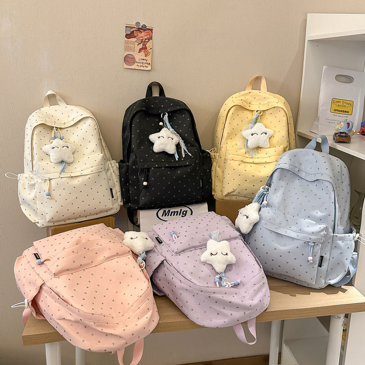 Verspielt Herz-Print Rucksack Karnz