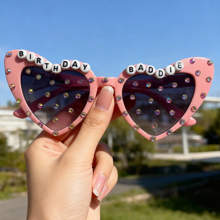 Herzförmige Statement-Sonnenbrille Karnz