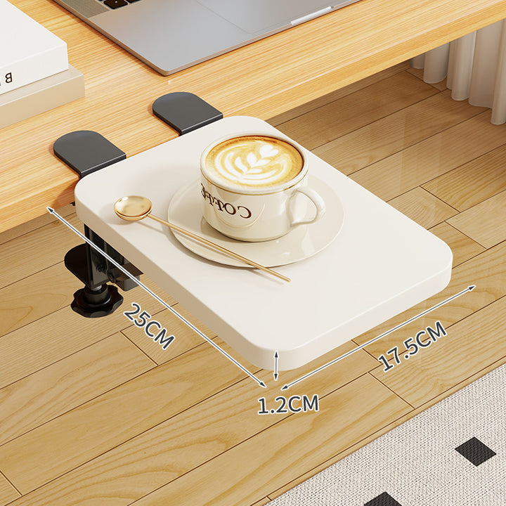 Clip-On Bambus Klappbecher und Snack-Seiten Tisch mit verstellbarem Drehklemme