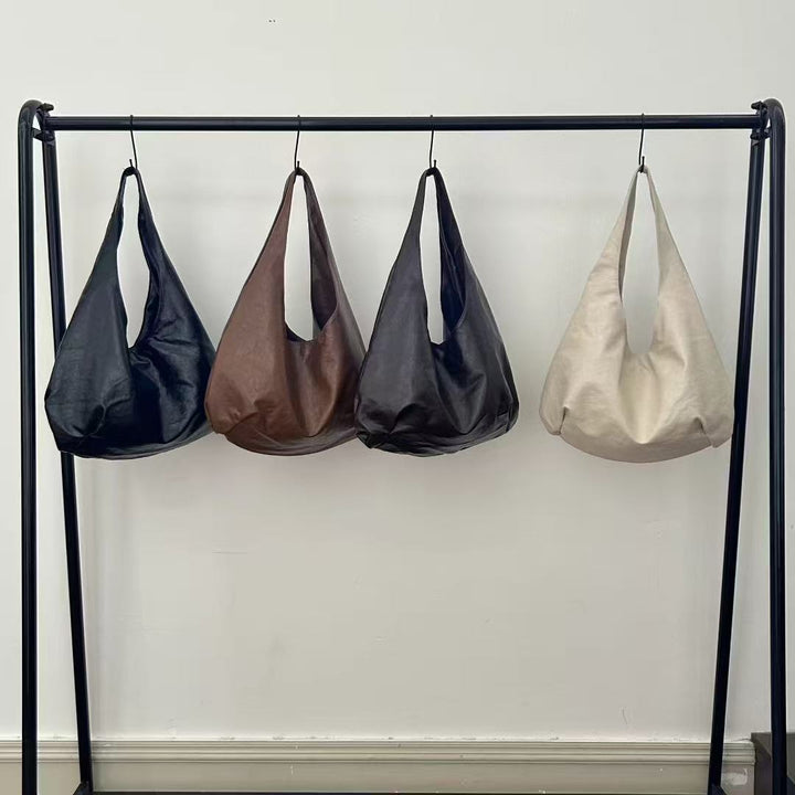 Oversized Lässige Leder Schultertasche