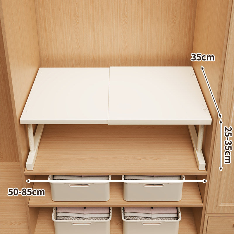 Erweiterbare Klappkleiderschrank-Regalplatte mit teleskopischer Unterstützung