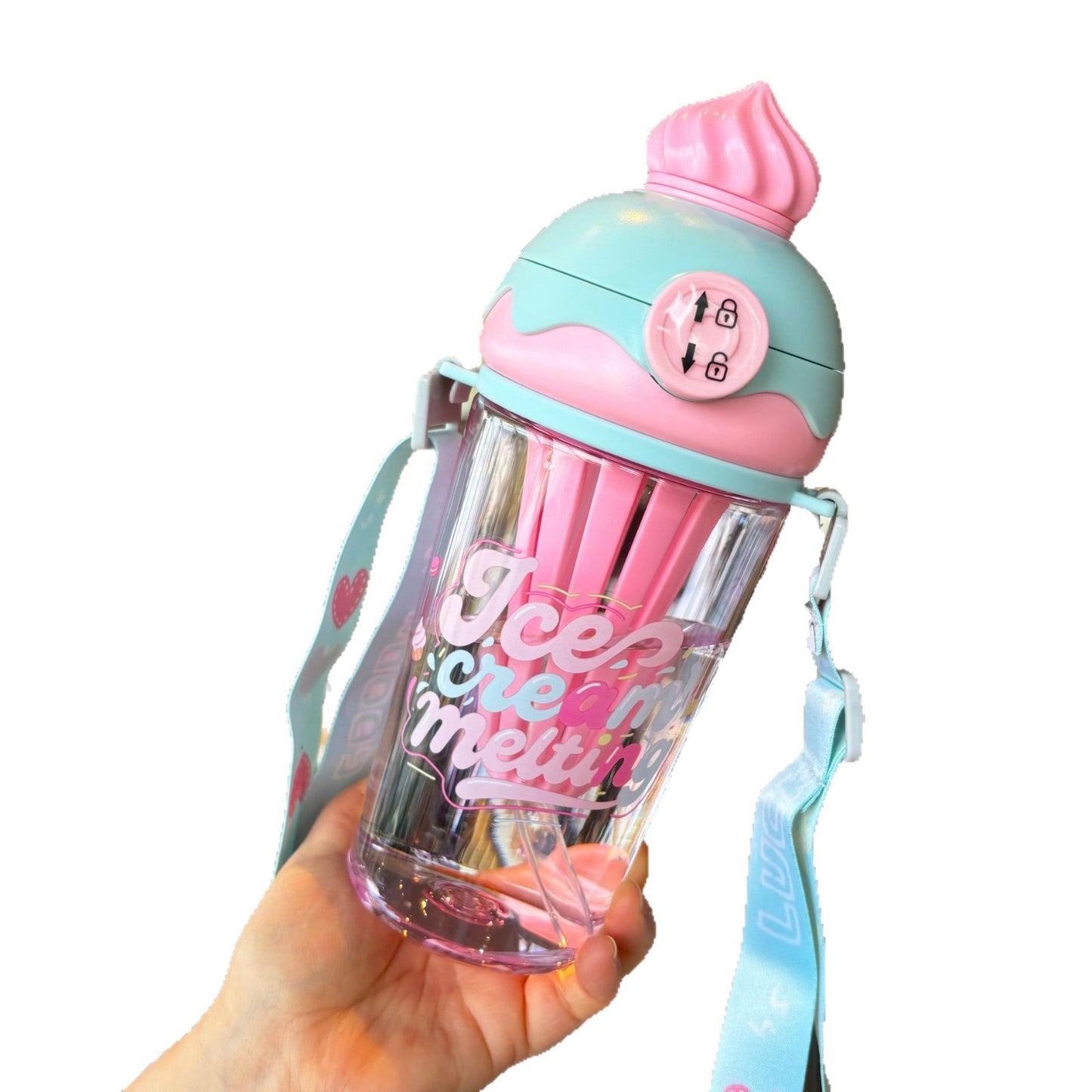 Damen kreative Trinkflasche im Eiskrem-Design Karnz