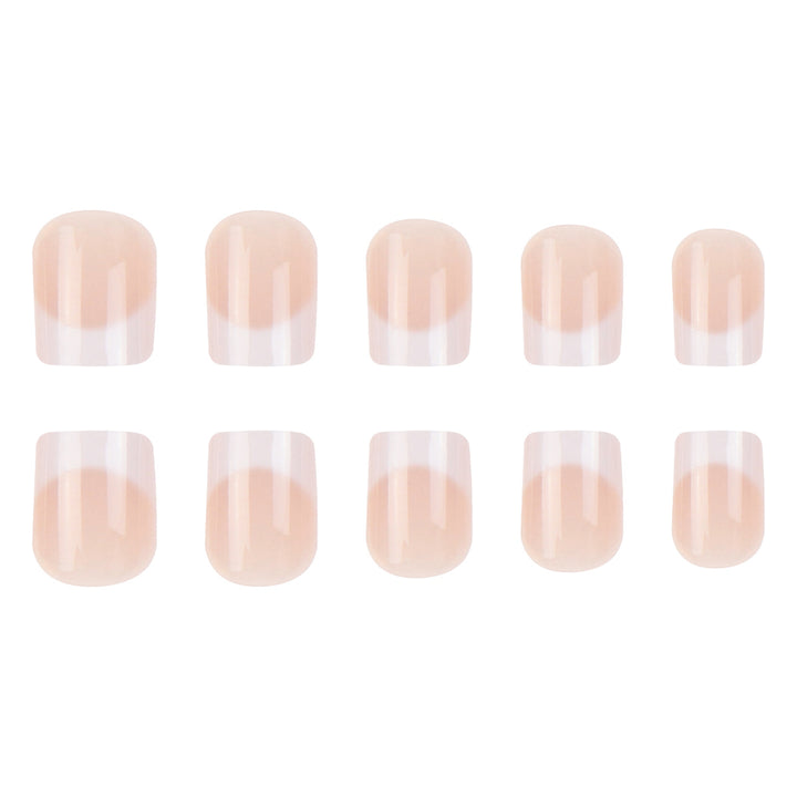 Elegantes French Tip Press-On-Nagelset Karnz