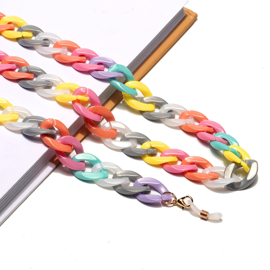 Bunte Chunky Brillen Kette Karnz