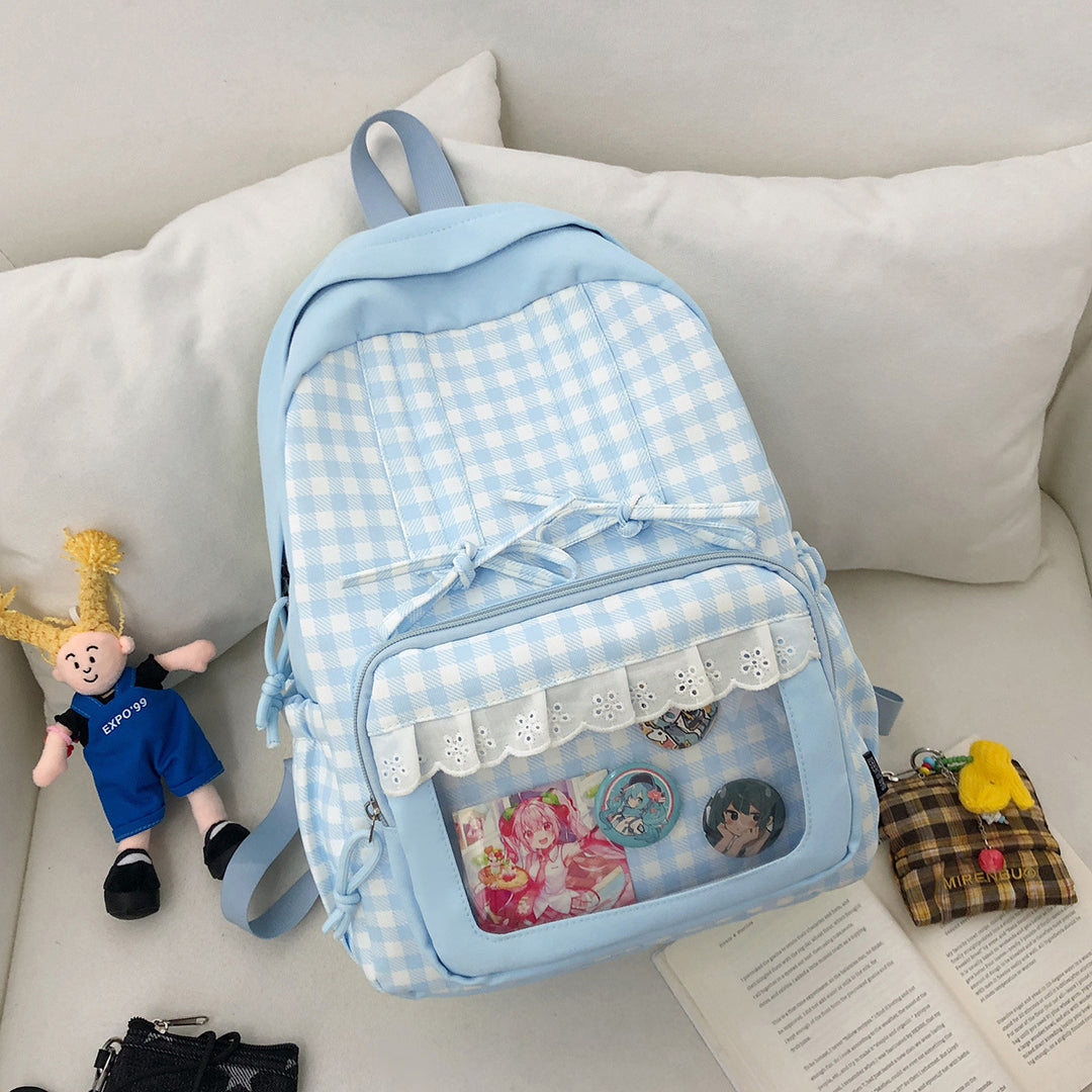 Stylischer Karomuster-Rucksack Karnz