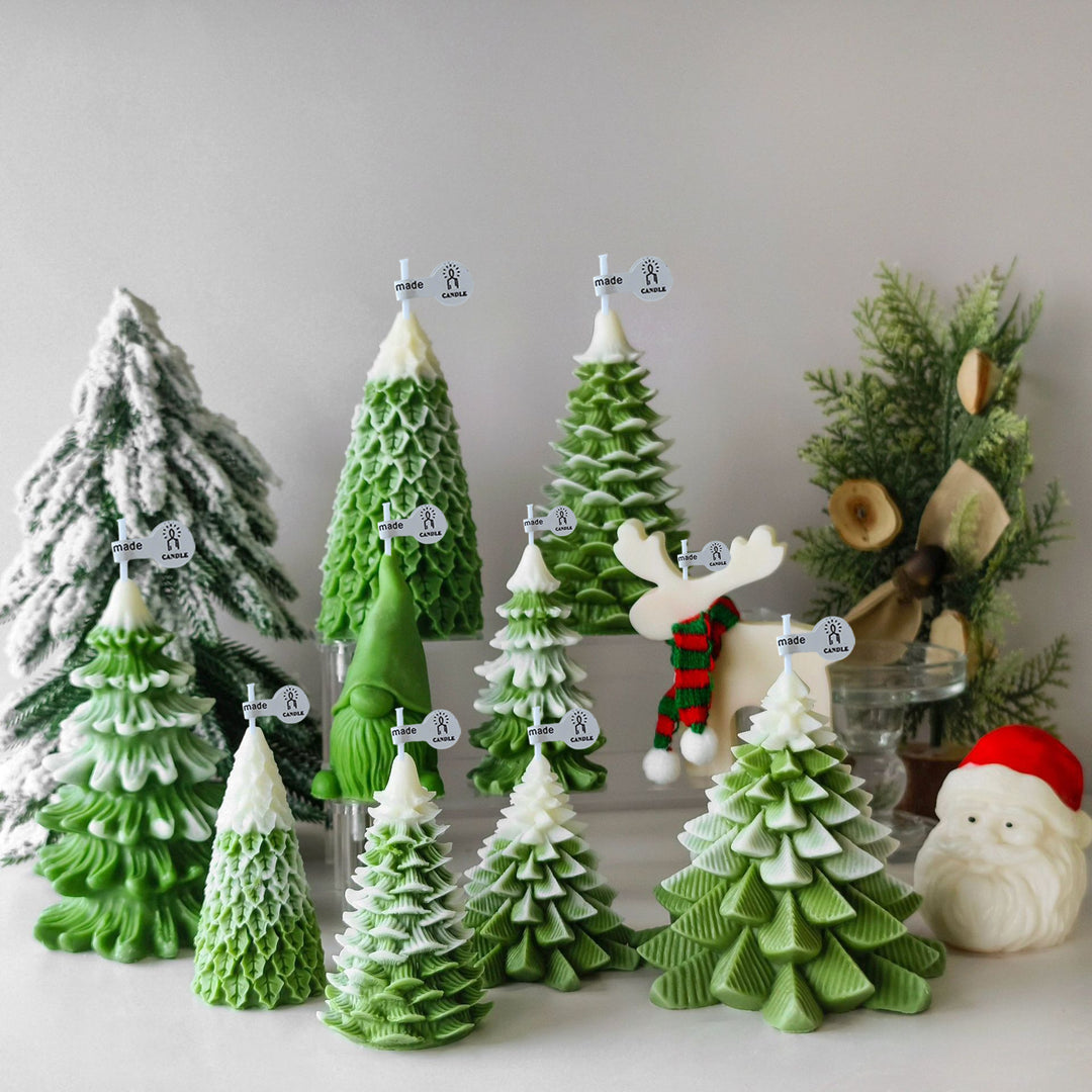 Weihnachtsbaumförmige Kerze