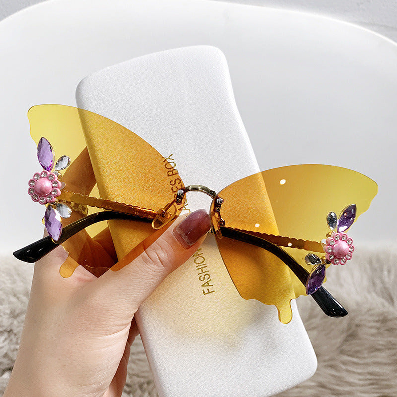 Damen kreative Schmetterling-Sonnenbrille Karnz