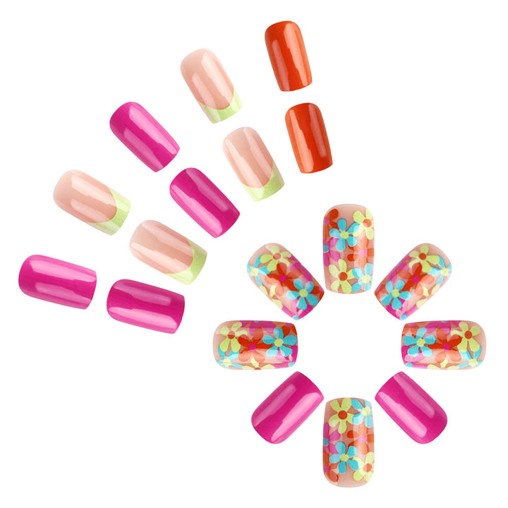 Spaß Floral Press-On Nagelkunst Karnz