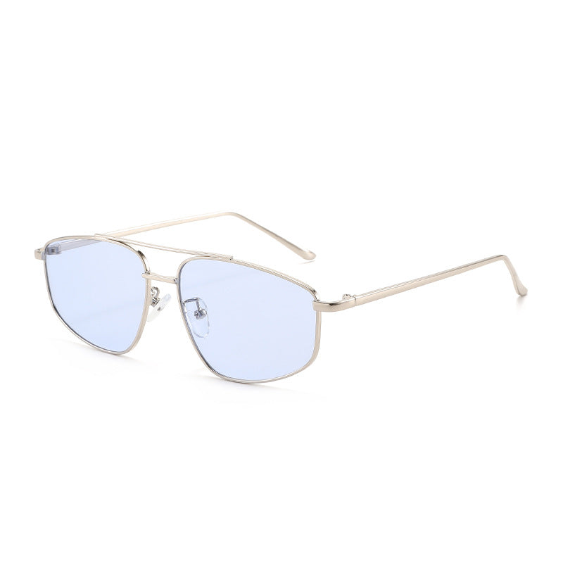 Damen geometrische Sonnenbrille mit hochwertigem Metallrahmen und polarisierenden Gläsern Karnz