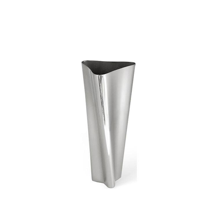 Zeitgenössische flüssige Metallvase