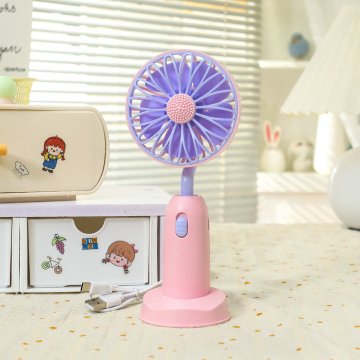 Damen Tragbarer USB-Lüfter mit verspieltem Blumen-Design Karnz