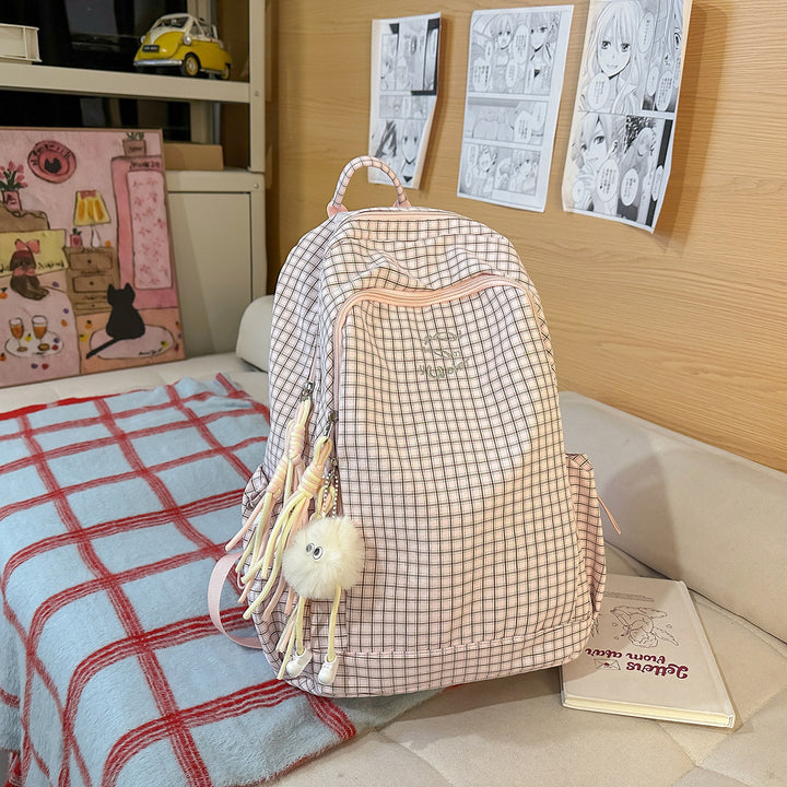 Stylische Karomuster-Rucksack