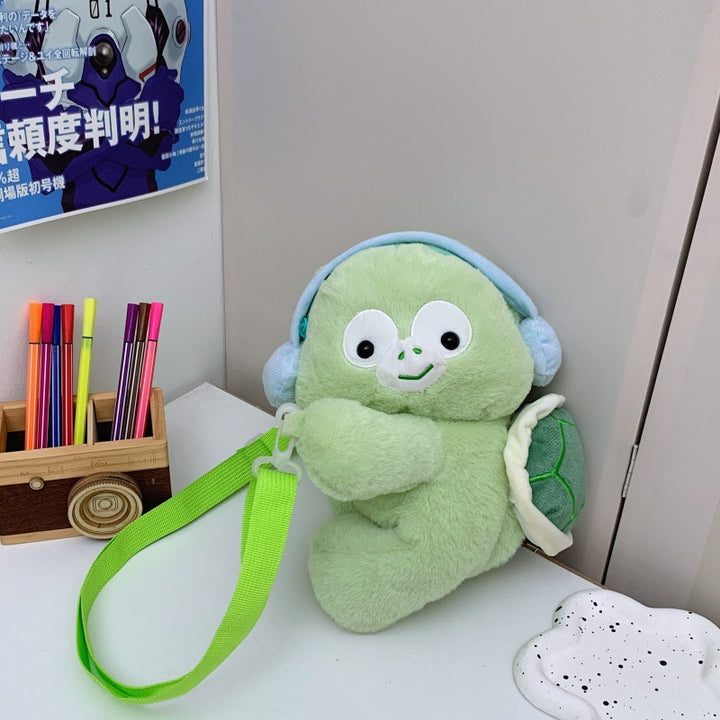 Süße schildkrötenförmige plüsch mini rucksack