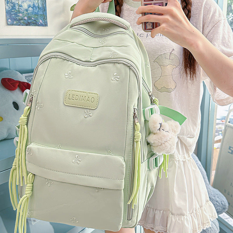 Stylischer Mehrfach-Taschen-Rucksack mit Anhänger Karnz