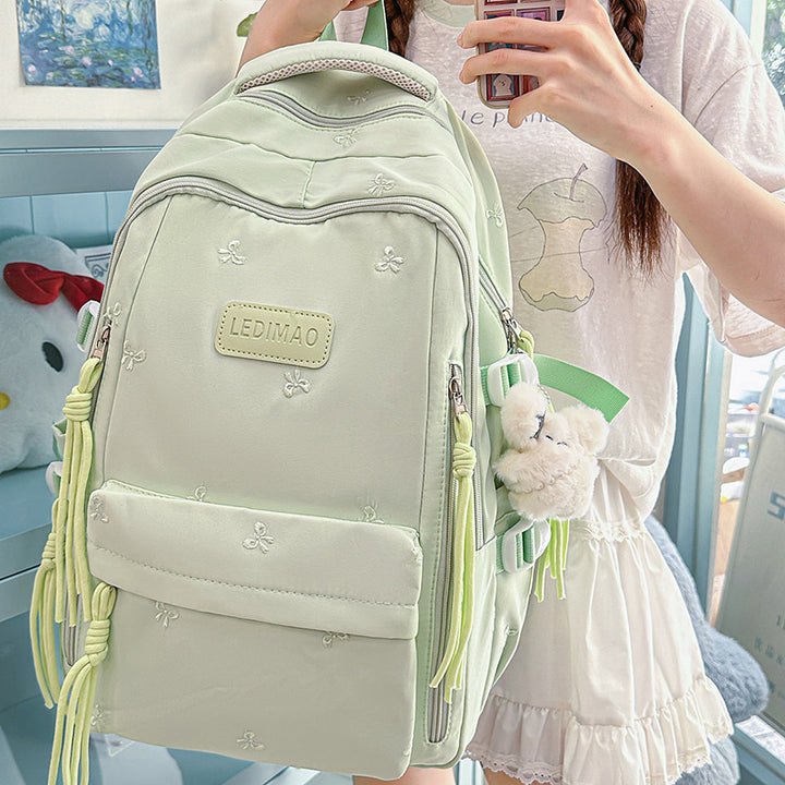Stylischer Mehrfach-Taschen-Rucksack mit Anhänger Karnz