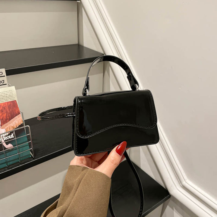 WoStylish Patentleder Mini-Handtasche Karnz