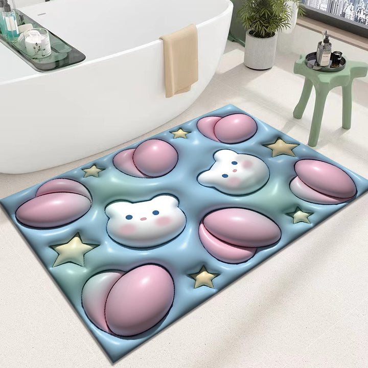 Ultra-weiche Badmatte mit Blumenmuster
