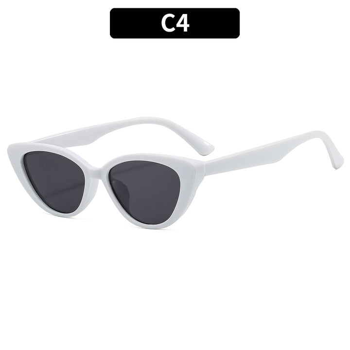 Retro Katzenaugen-Sonnenbrille mit Tierdruck-Rahmen