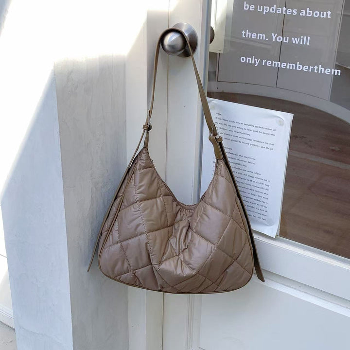 Gepolsterte Stepp-Schultertasche