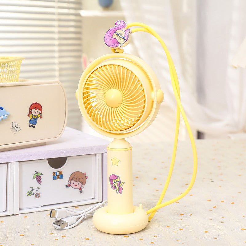 Unisex Tragbarer Handventilator mit flexiblem Hals Karnz