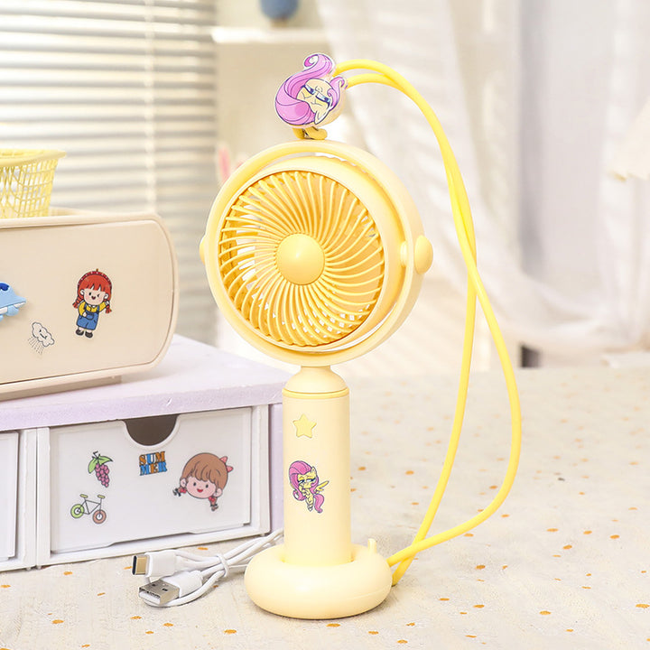 Unisex Tragbarer Handventilator mit flexiblem Hals Karnz