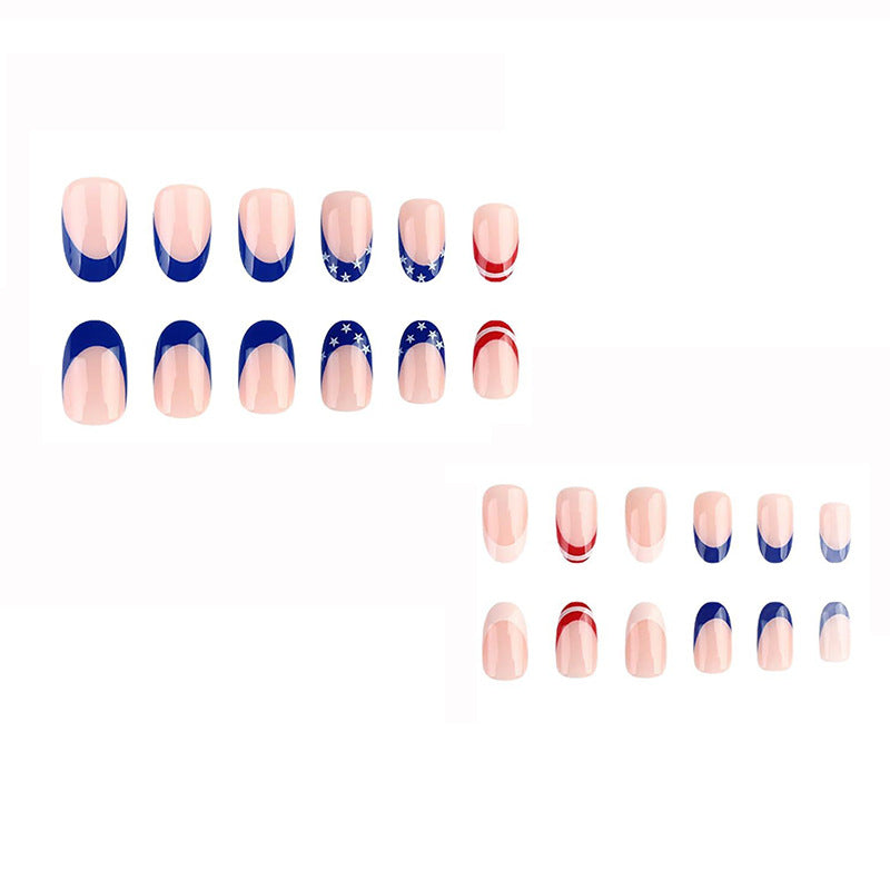 Künstlerische amerikanische Flagge Nagelkunst Karnz