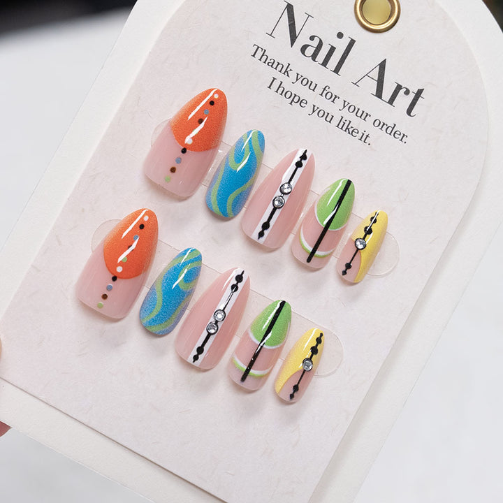 Künstlerisches Press-On Nagelkunst-Set  1791110738