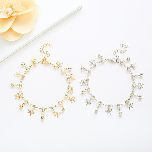 Crystal Bow Charm Bracelet Karnz