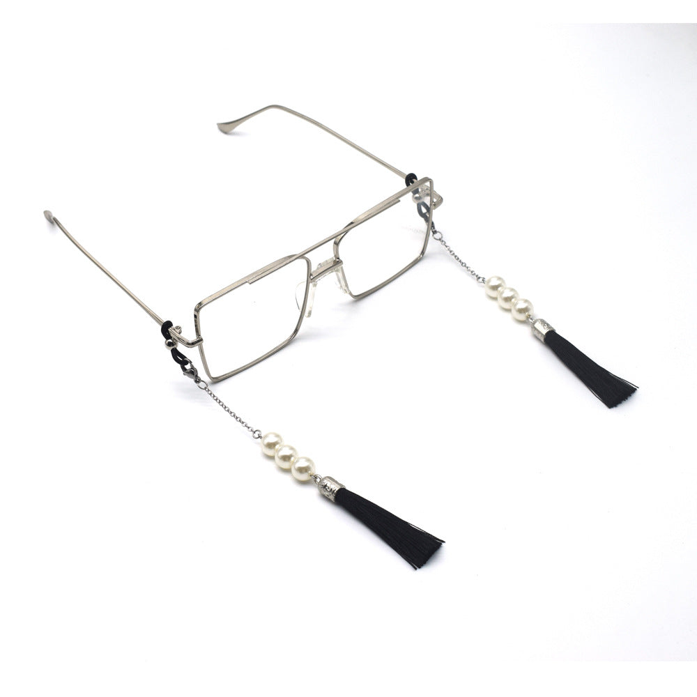 Eleganter Quaste Perlen Brillenhalter Karnz