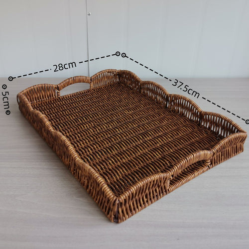 Elegante gewebte Servierplatte Karnz