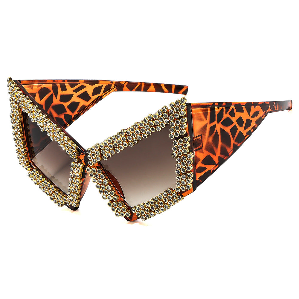 Damen Sonnenbrille im extravaganten Design mit luxuriösem Strassbesatz Karnz