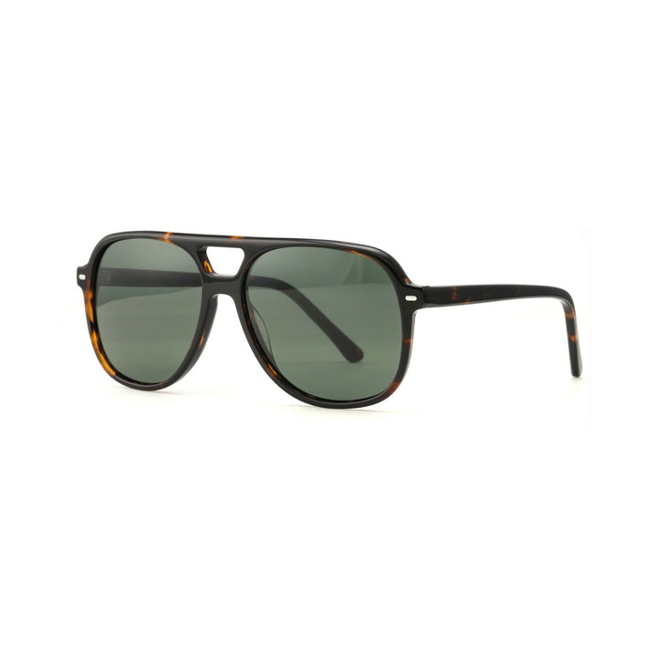 Damen stilvolle quadratische Sonnenbrille mit modernem Schildpatt-Design Karnz
