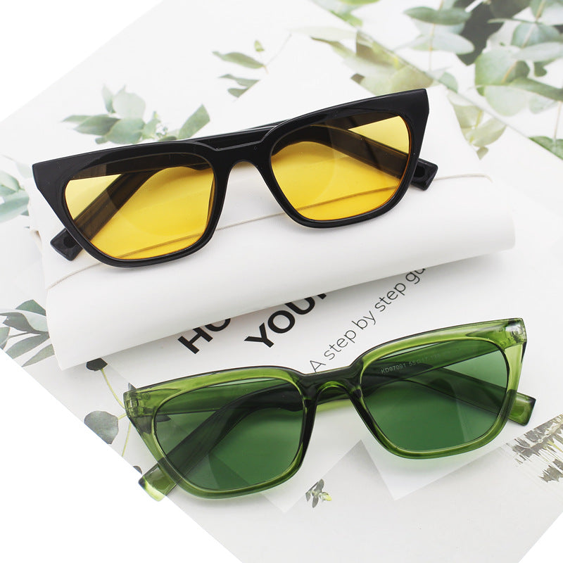 Damen geometrische Designer-Sonnenbrille im modernen Look Karnz