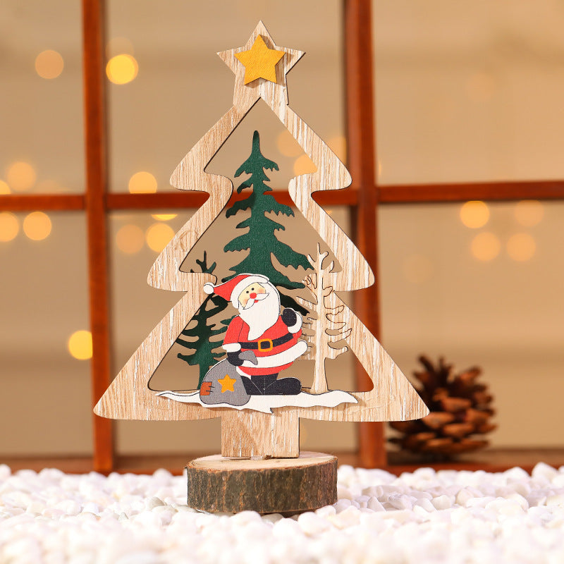 Dekorativer Holz-Weihnachtsbaum Anhänger Karnz