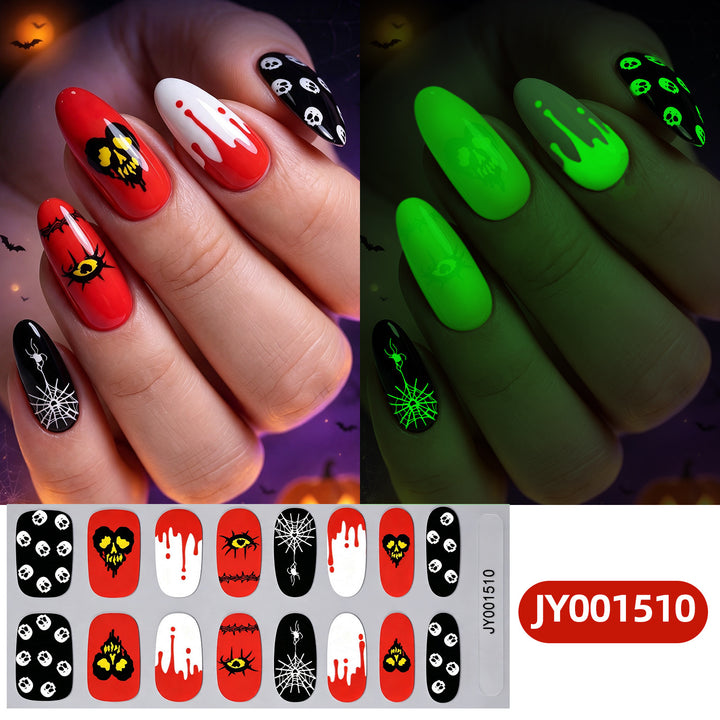 Leuchtende Halloween-Nagelkunst-Sticker