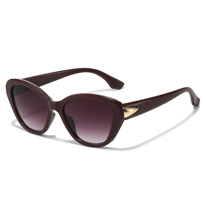 Stilvolle Cat-Eye-Sonnenbrille mit elegantem Gold-Detail Karnz
