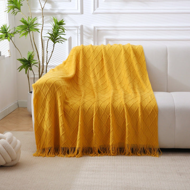 Gemütliche Strickdecke