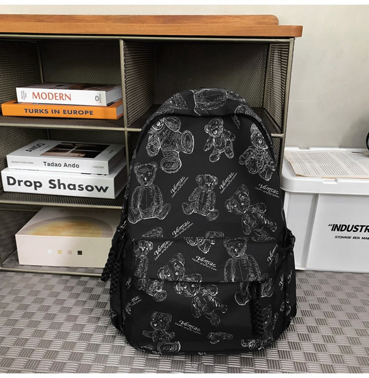 Verspielter Teddy Bären-Print Rucksack