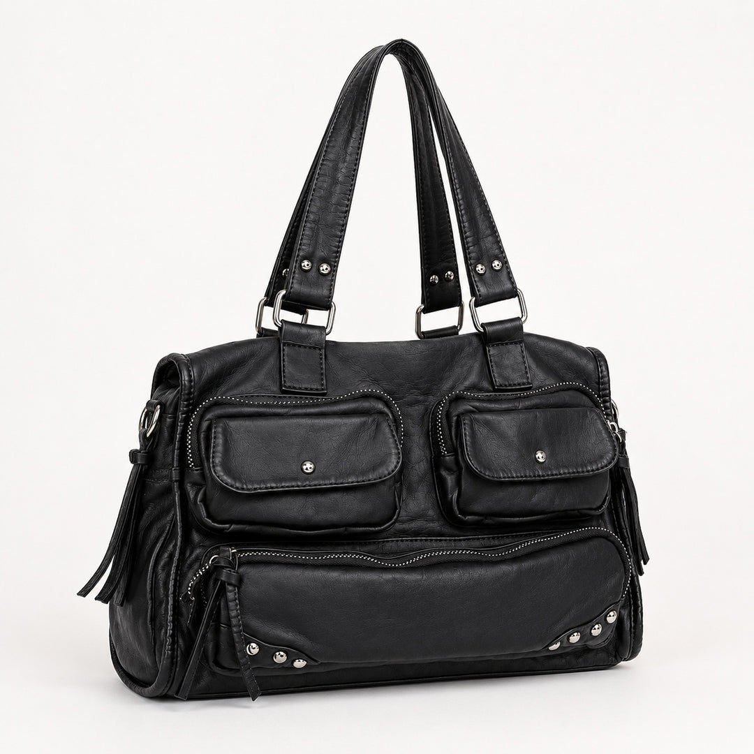 Multitaschen-Leder-Satteltasche