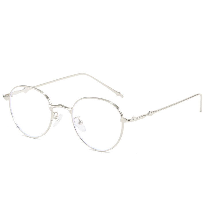 Damen elegante runde Sonnenbrille mit modischem Metallrahmen Karnz